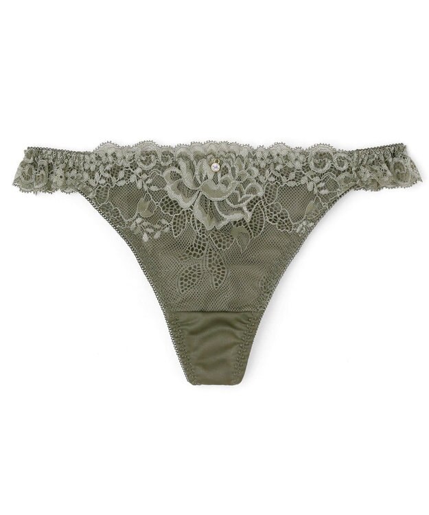 San-ai Resort（三愛水着楽園） 【northerly bra フィットシリーズ 谷間メイク】 カシュクールレースモールド Tバックショーツ M 【northerly】 カーキ