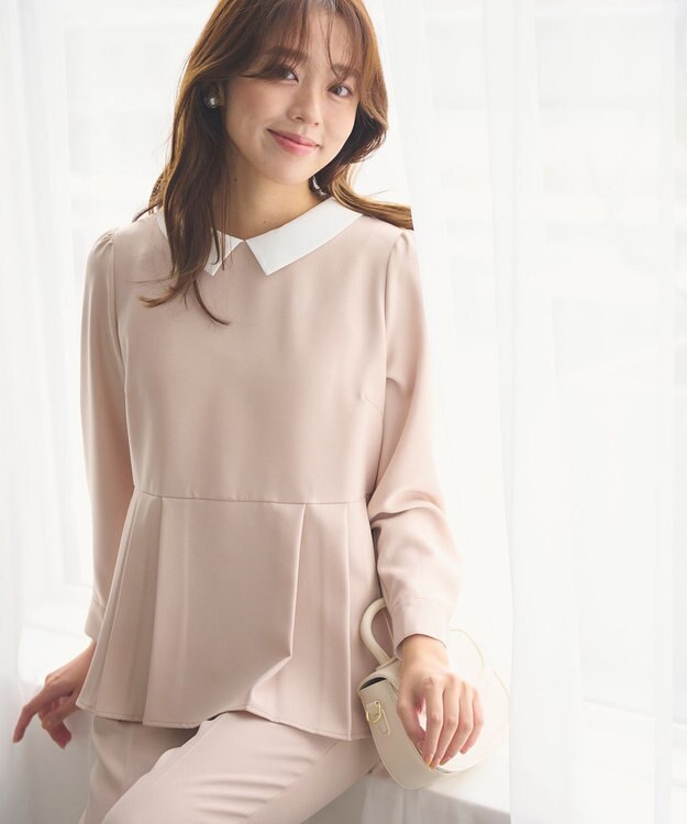 Feroux 【洗える】2WAY 美シルエット セットアップ ベージュ系