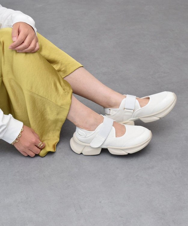 Bridget Birkin 【PARADIS COULEUR】ボリュームソールストラップスニーカー ホワイトコンビ