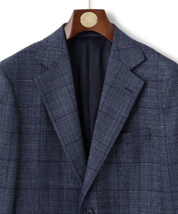 J.PRESS MEN 【KING SIZE】【ソフトタッチツイスト】ミスティックチェック ジャケット ダルブルー系4