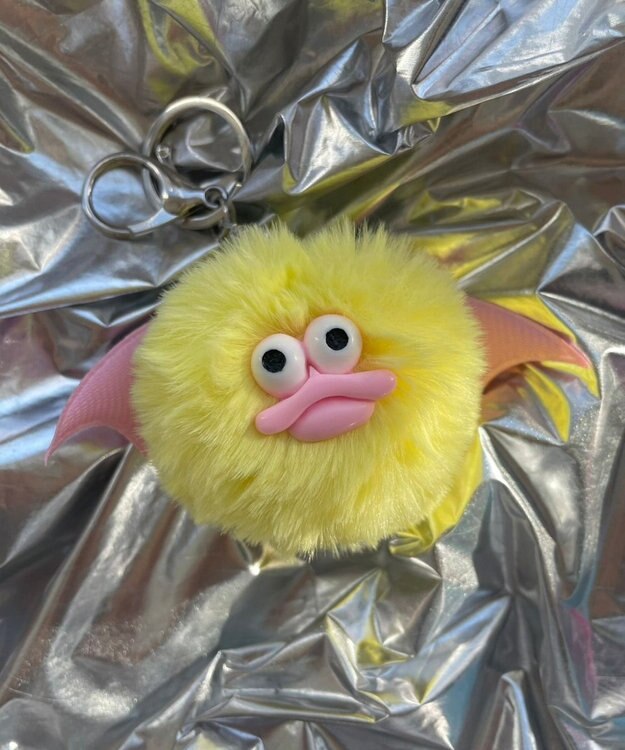 WEGO デビルくわくわモンスターぬいぐるみキーホルダー イエロー