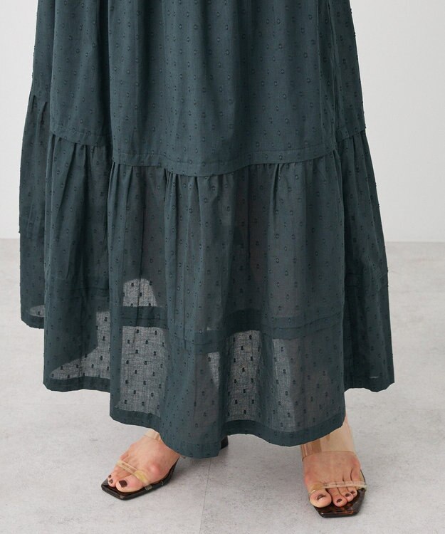 CRAFT STANDARD BOUTIQUE インド綿ドット刺繍スカート Green