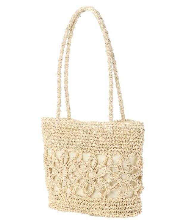 earth music&ecology フラワーペーパートート Natural