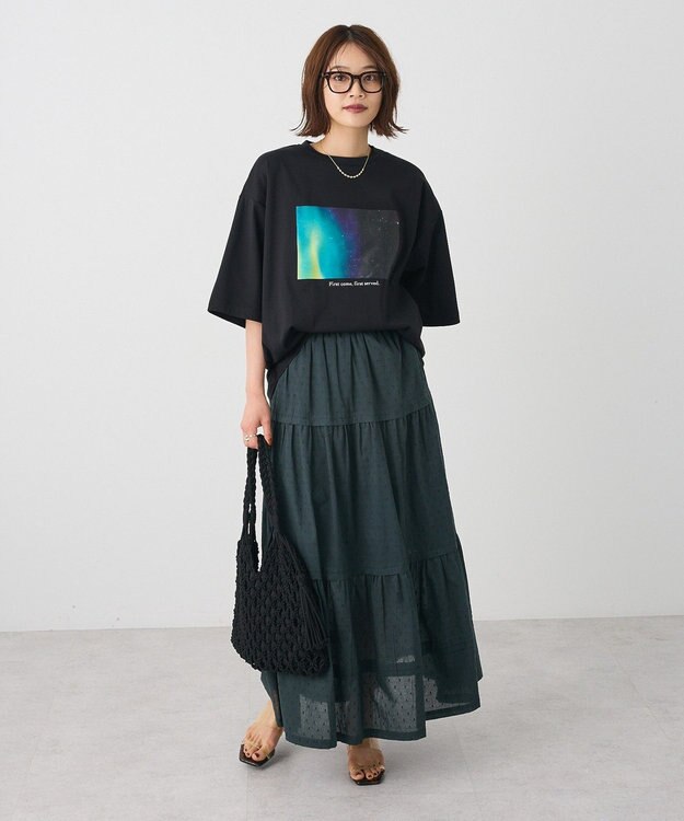 CRAFT STANDARD BOUTIQUE インド綿ドット刺繍スカート Green