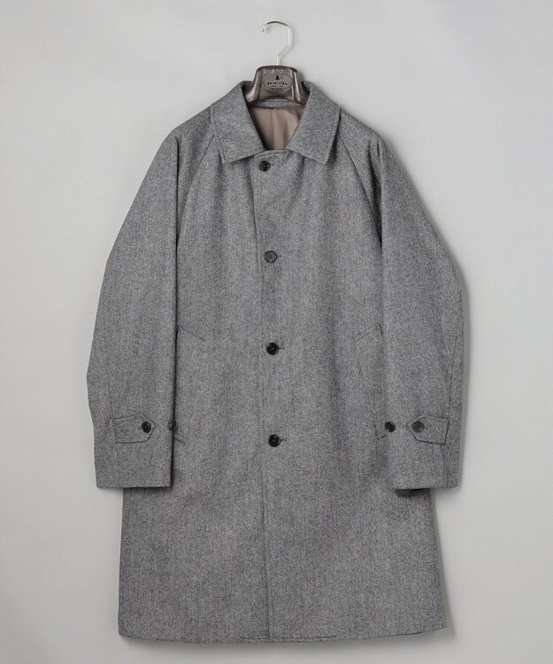 GOTAIRIKU 【薄中綿仕様】スーパーライトウエイトカシミヤブレンド ステンカラーコート ライトグレー系8