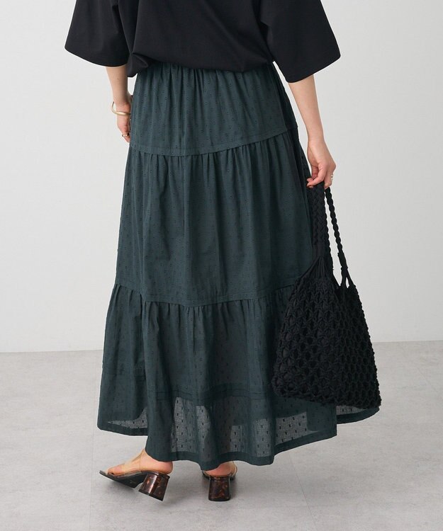 CRAFT STANDARD BOUTIQUE インド綿ドット刺繍スカート Green
