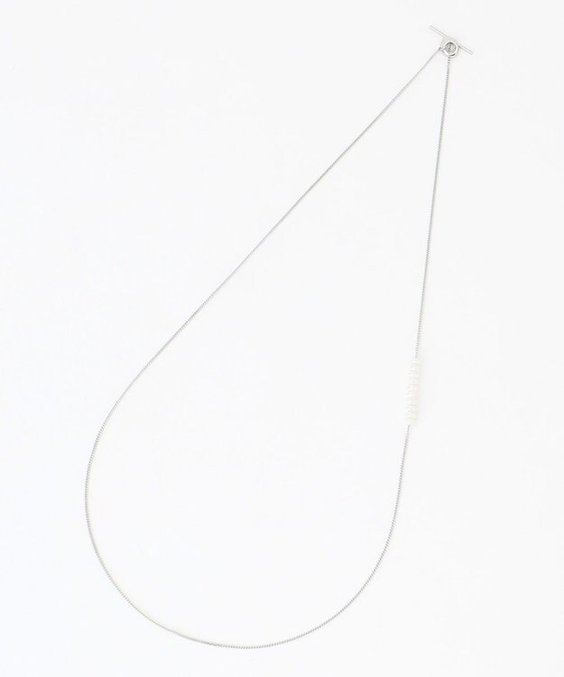 ANY パールラリエットネックレス シルバー