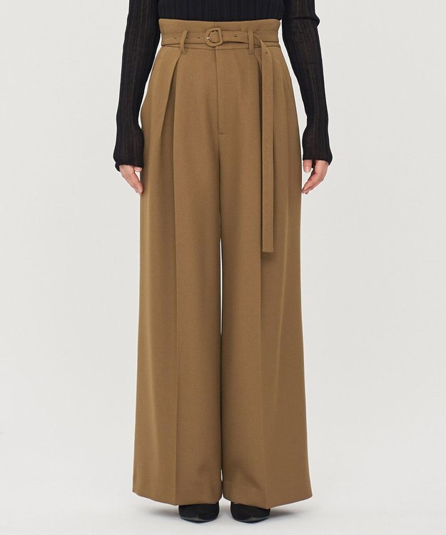 uncrave プレーンスーツ ワイドパンツ（uncrave WHITE） ブラウンカーキ