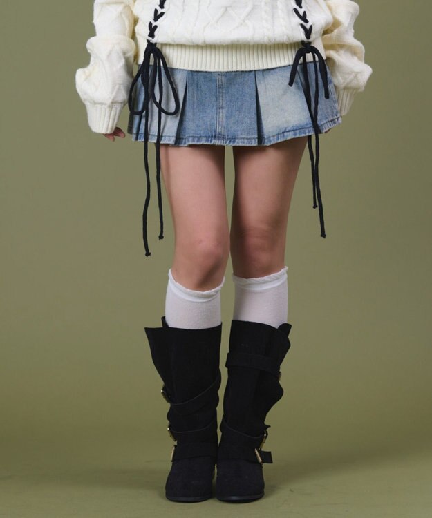 WEGO スウェードベルトブーツ ブラック