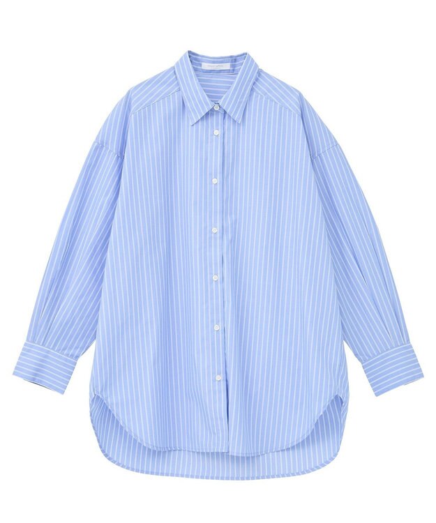 Green Parks イージーケアアソートシャツチュニック Sax