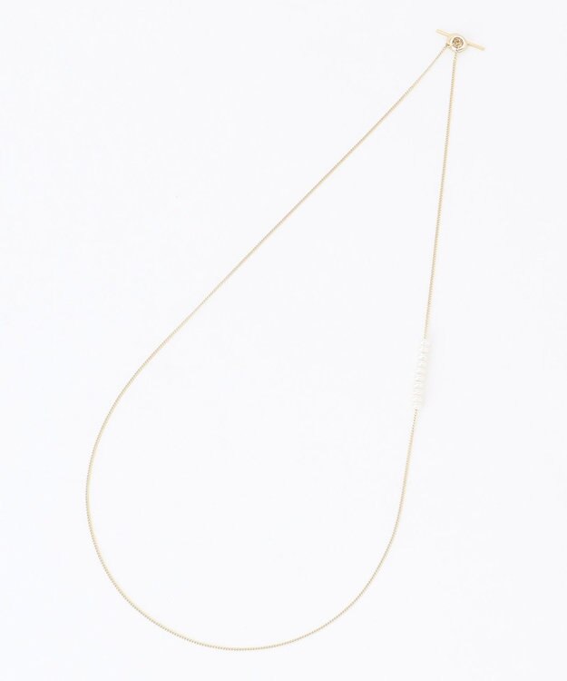 ANY パールラリエットネックレス ライトゴールド