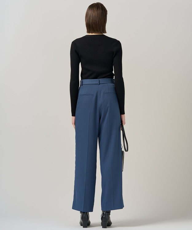 ICB L 【洗える】 エクストラファインメリノリブ Vネックカーディガン ブラックラメ系