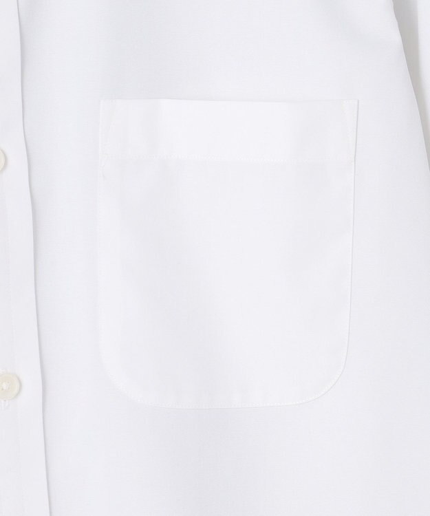 GOTAIRIKU 【形態安定】PREMIUMPLEATS_スナップダウン_通年ドレスシャツ（無地/織柄） 無地/ホワイト系