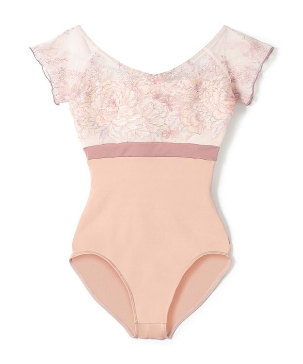 Chacott フレンチスリーブレオタード ハニーベージュ