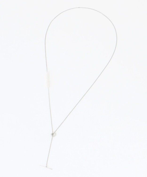 ANY パールラリエットネックレス シルバー
