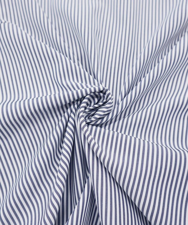 Tiaclasse 【洗える】リボン袖ブラウス ネイビーストライプ