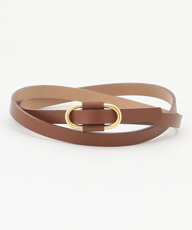 自由区 オーバルスリム ベルト ブラウン