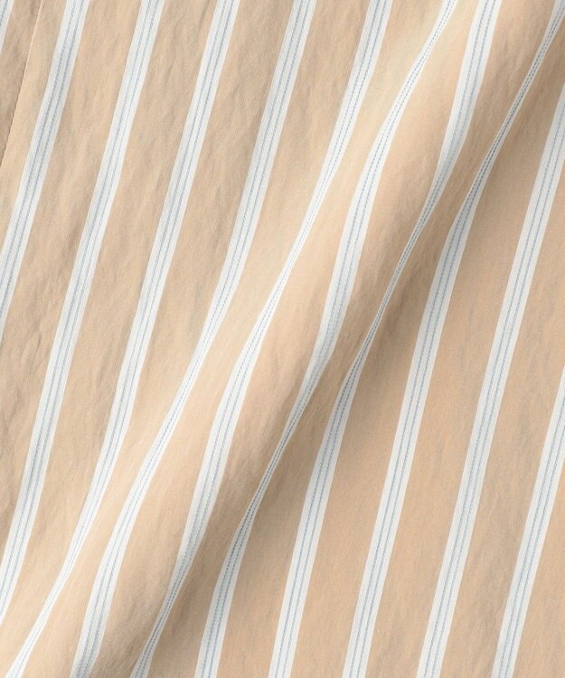 自由区 ビスコースナイロンドビーストライプ ワンピース ベージュ系