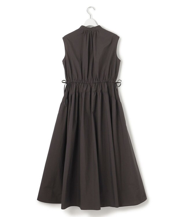 23区 【洗える/撥水加工】ナイロンコットンタフタ ウエストシャーリング ワンピース ダークブラウン系