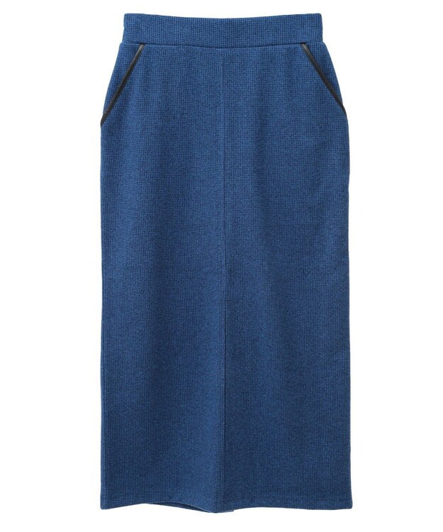 Green Parks 柄圧縮ポンチＩラインスカート Blue