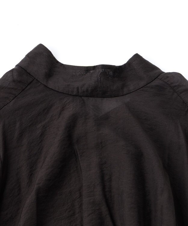 UNFILO イージーケア ボウタイ ブラウス ブラック