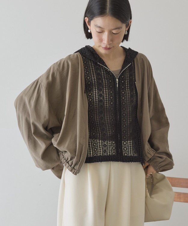 AMERICAN HOLIC Vネックドルマンブルゾン Mocha