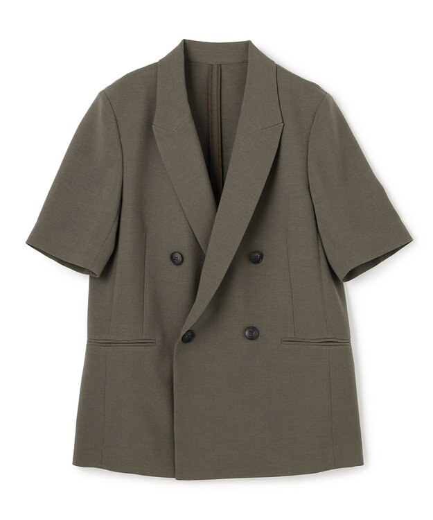 uncrave ウォッシャブルドライサップ ハーフスリーブジャケット スレート