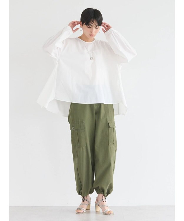 AMERICAN HOLIC 異素材バックタックドッキングプルオーバー Off White