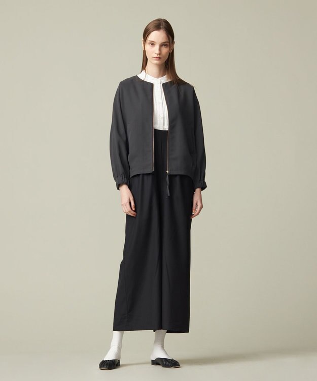 J.PRESS YORK STREET 【WOMEN】ジャージライクツイル ドルマンブルゾン グレー系