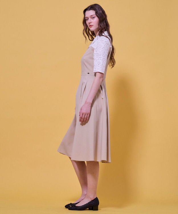 TOCCA LACE A LA CARTE HALF SLEEVE ドレス ブラウン系