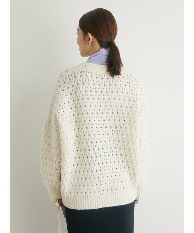 Green Parks ・Ｐｅｔｉｔ　Ｆｌｅｕｒ　スカシアミニットカーディガン Ivory