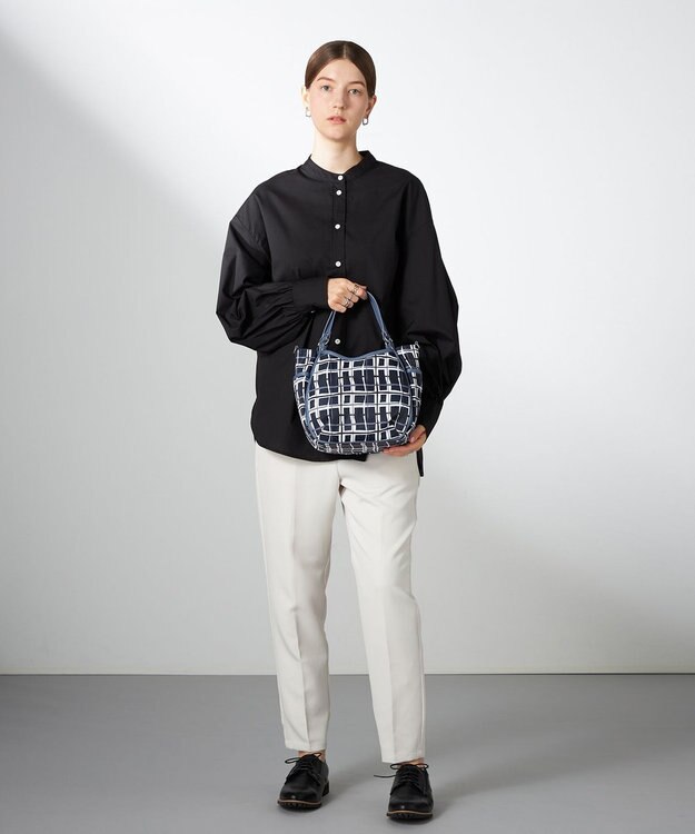 Y'SACCS ドローイングチェック2WAYミニトート ネイビー