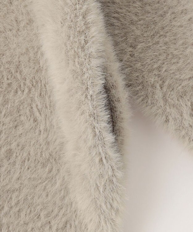 ANY SIS 【洗える】シャギーニット アウター ベージュ