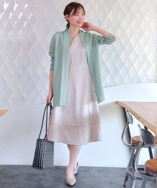 Tiaclasse ロングトッパーカーディガン ミント