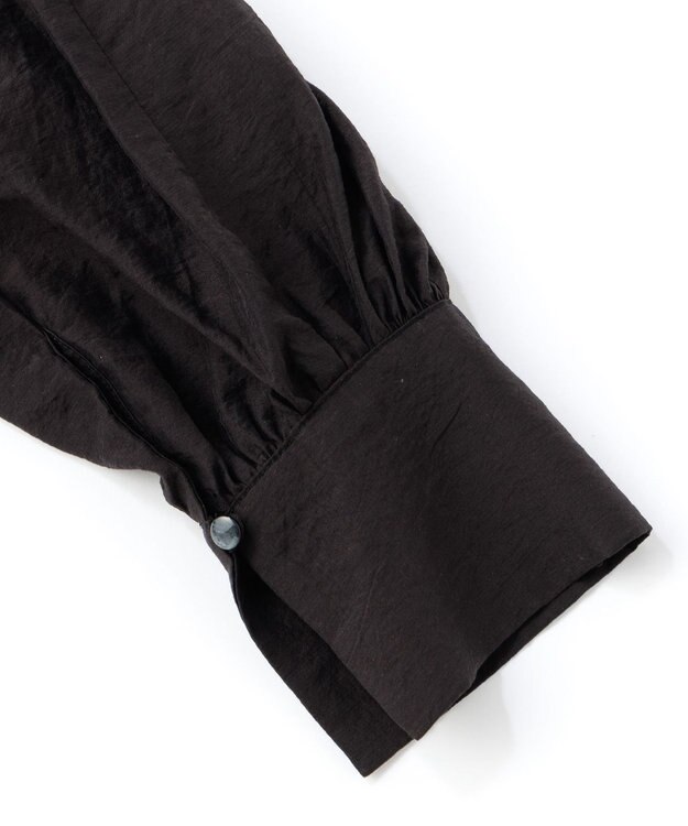 UNFILO イージーケア ボウタイ ブラウス ブラック