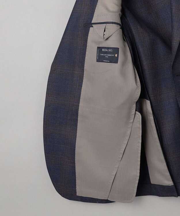 GOTAIRIKU 【REDA】TIMELESS HARMONY ジャケット_ネイビー×ブラウン ネイビー×ブラウン チェック