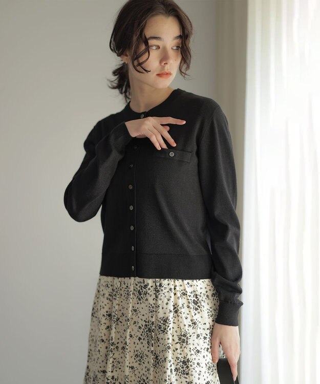 組曲 S 【ご好評につき追加販売 / 新色追加】ラメアンサンブル ニット ブラック系