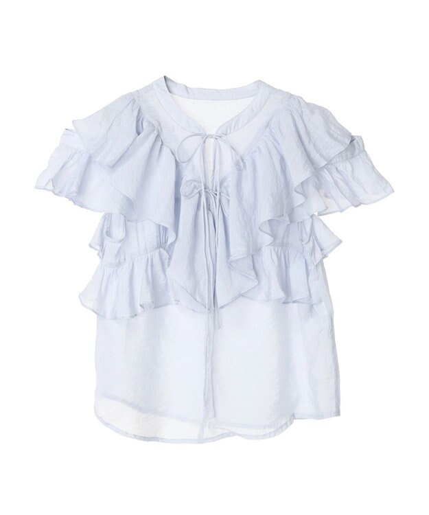 earth music&ecology ２ＷＡＹフリルブラウス Sax