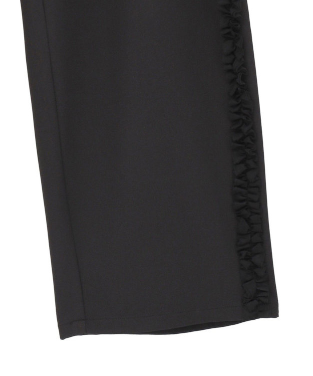 Green Parks ・ｓｗｉｎｇ　ｂｙ　サイドフリルワイドパンツ Black