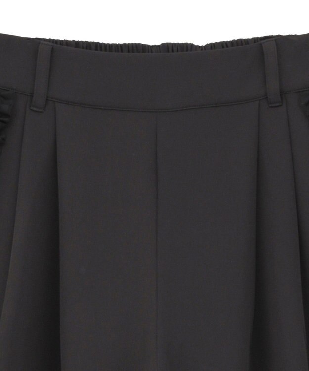 Green Parks ・ｓｗｉｎｇ　ｂｙ　サイドフリルワイドパンツ Black