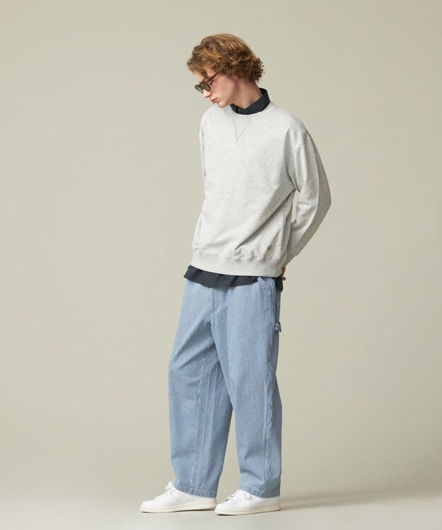 J.PRESS YORK STREET 【UNISEX】裏毛クルーネックトレーナー ライトグレー系