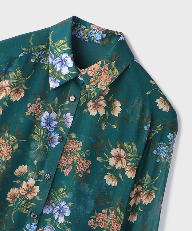 GRACE CONTINENTAL プリントセットアップワンピース グリーン