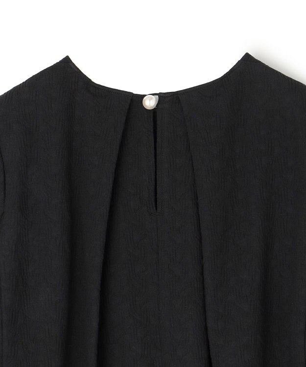 UNFILO L ジャガードブラウス ブラック