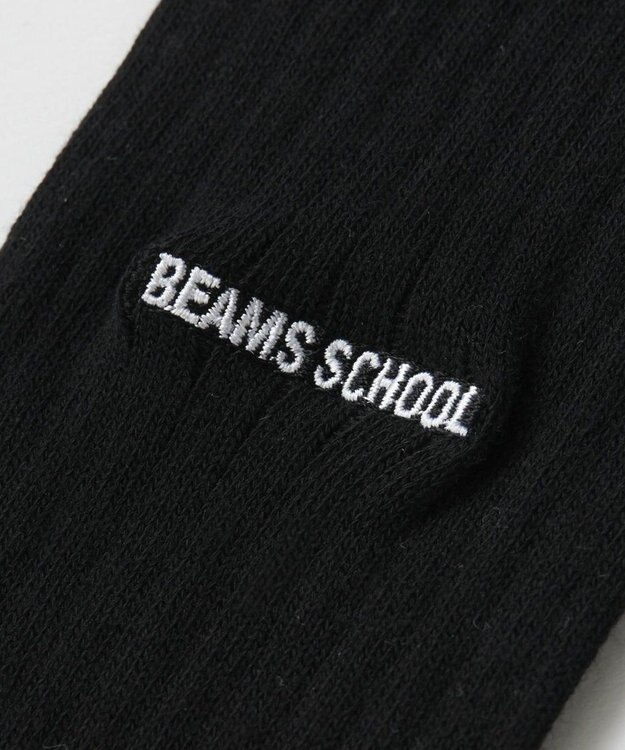 BEAMS SCHOOL 38cm丈スクールソックス ブラック