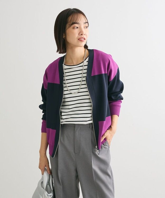 Green Parks ・ｆｕｒｒｙ　ｒａｔｅ　かる～いニットＺＩＰブル Navy