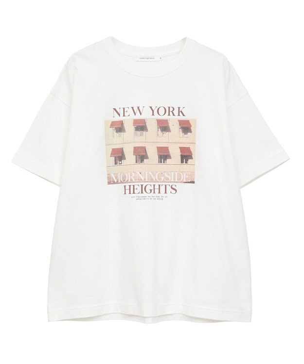 AMERICAN HOLIC ロゴ＆フォトプリントTシャツ Off White