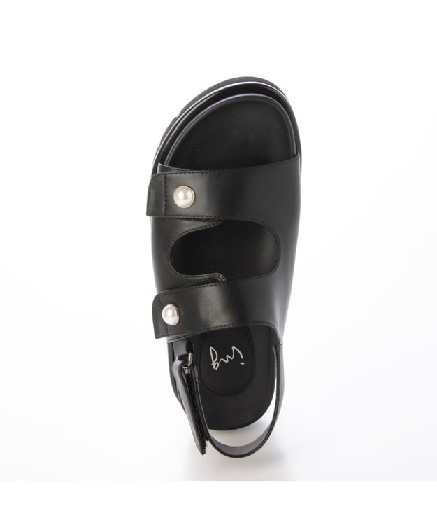 ing <ing>パールモチーフフッドベッドサンダル ブラック