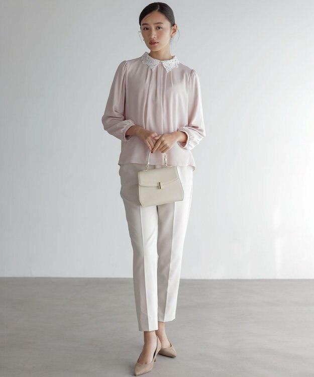 組曲 【加藤ローサさん着用】トップハンドル ハンドバッグ アイボリー系