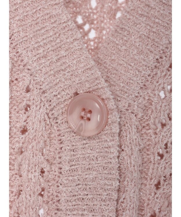 earth music&ecology スラブヤーンスカシカーディガン Pink