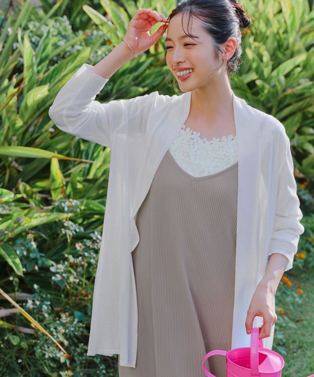 Tiaclasse ロングトッパーカーディガン オフホワイト